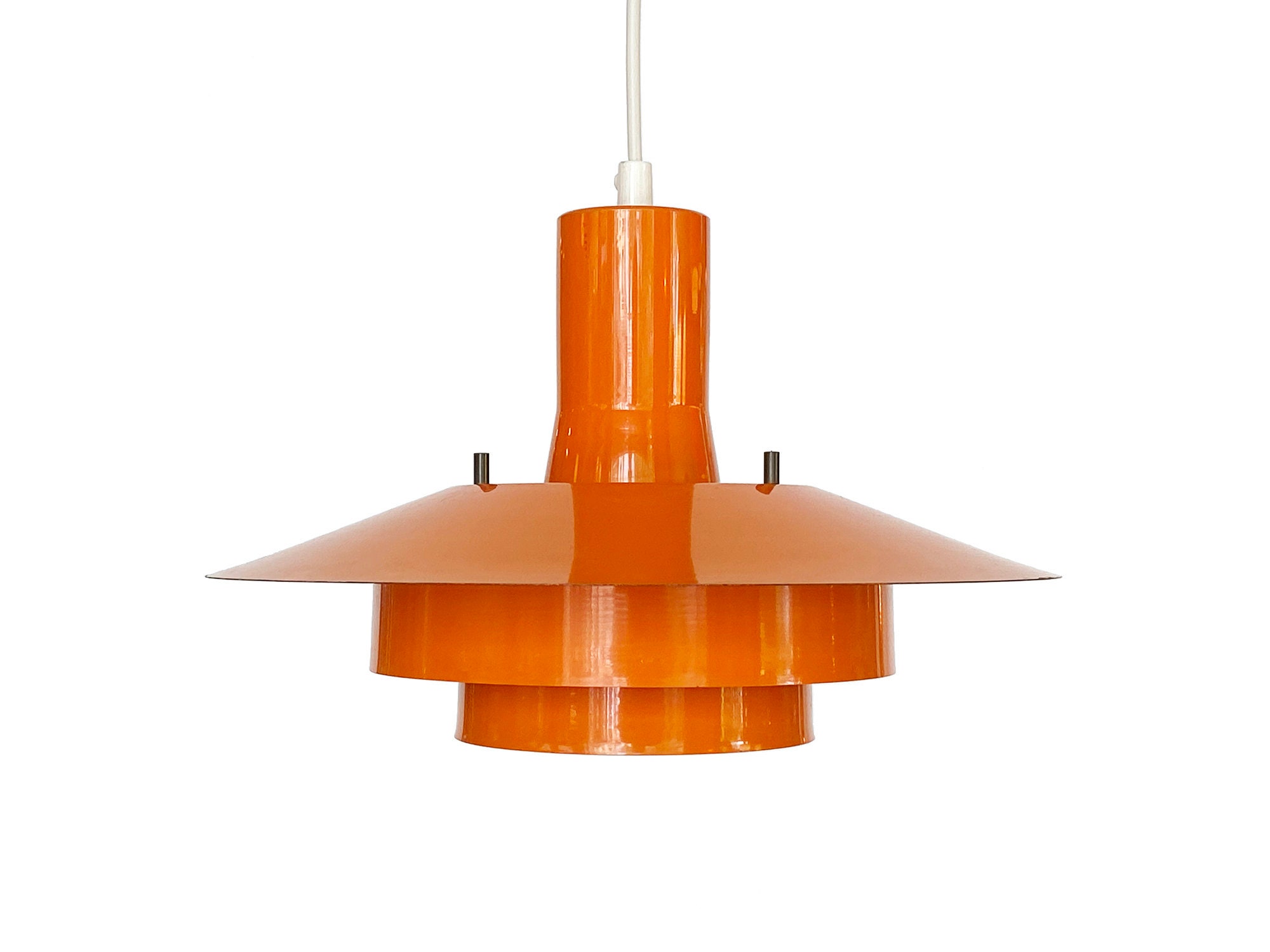 Suspension en Métal Orange. Danemark Des Années 1960