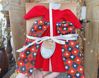 Clothes dress for Blythe Red Queen Alice in Wonderland outfit for doll