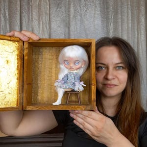 Blythe Custom  Middie TBL Albino doll OOAK Art doll by Alinari
