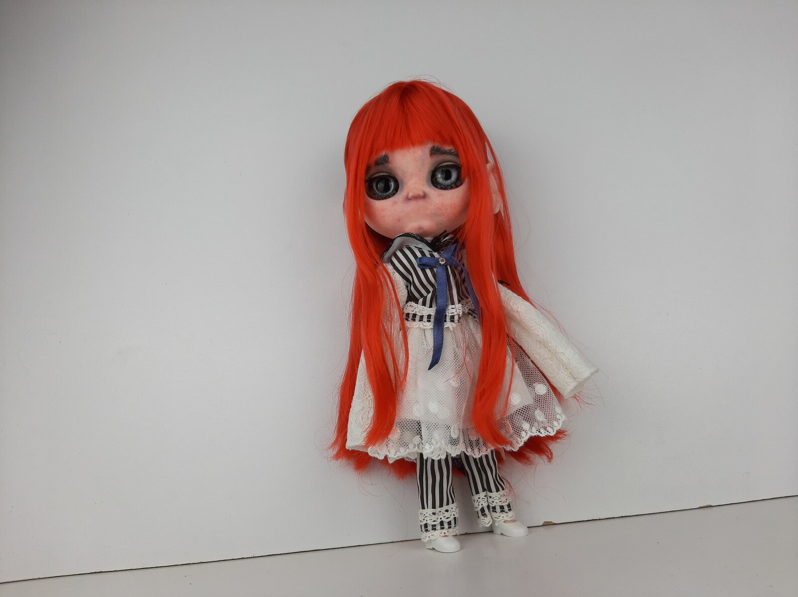 SOLD Blythe Doll Custom OOAK Creepy Girl Without Mouth / Etsy