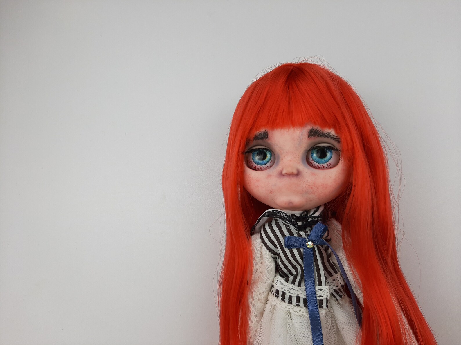 SOLD Blythe Doll Custom OOAK Creepy Girl Without Mouth / Etsy