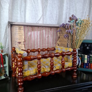 Doll furniture vintage style bed for Blythe Pullip etc Handmade