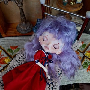 Doll furniture vintage style bed for Blythe Pullip etc Handmade