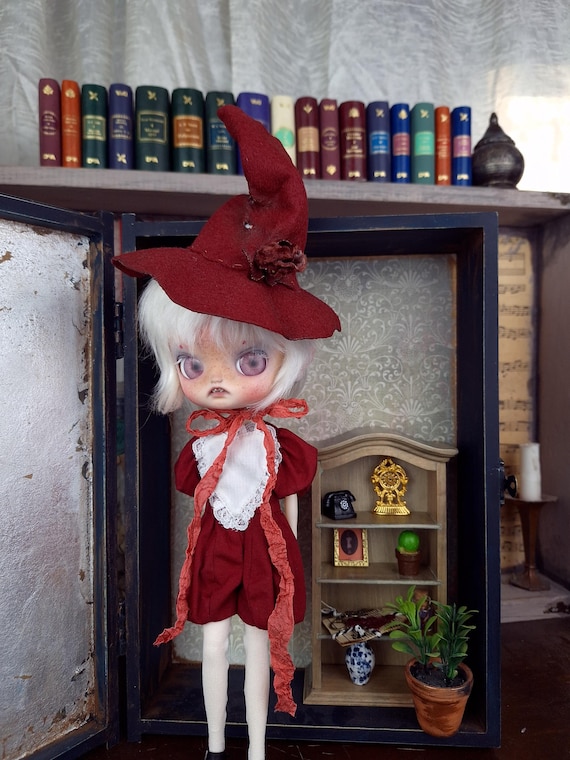 Сustom Pullip Dal Albino Vampire OOAK Individual Box Mohair Wig