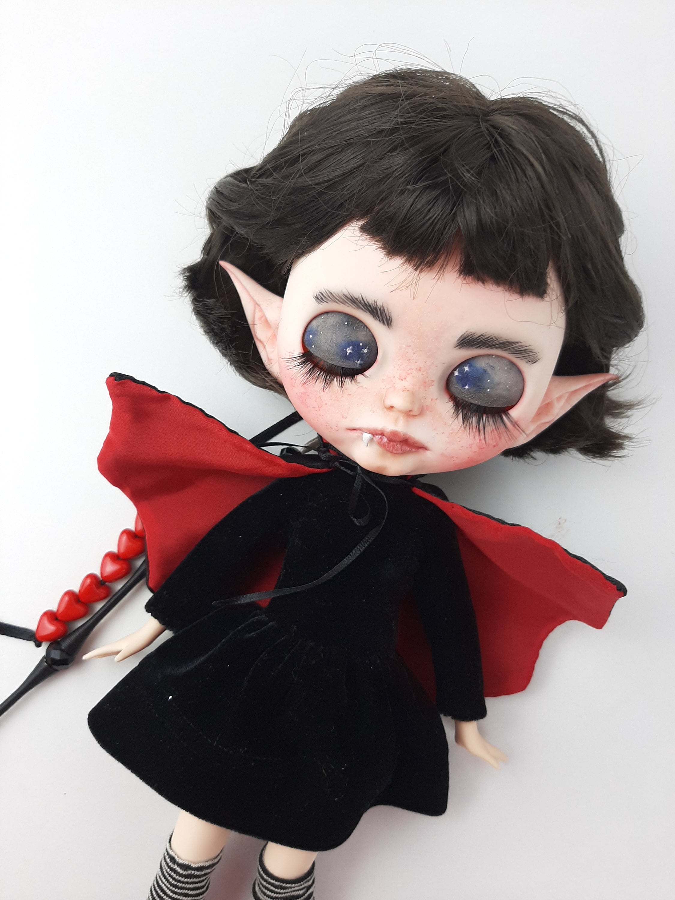 SOLD Blythe Custom Halloween vampire Doll Ooak Art doll by Etsy