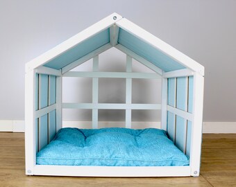 large indoor dog house bed