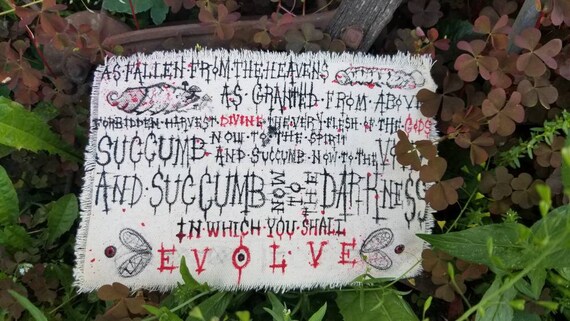 Funeral Mist Metamorphosis Lyric Patch Etsy