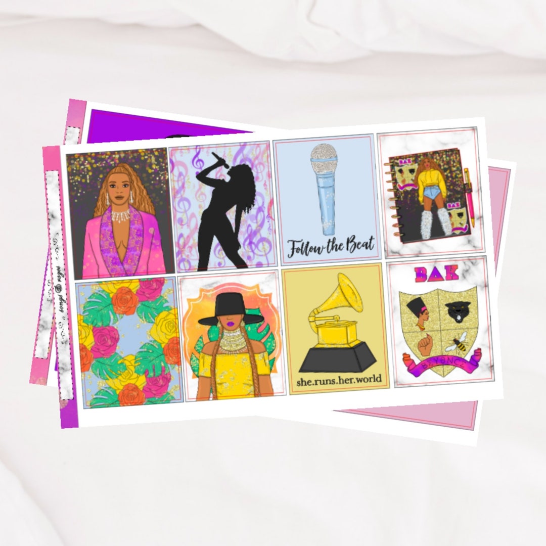 Music Queen Bee Planner Stickers, 1.5" Wide Boxes Weekly Kit - Etsy