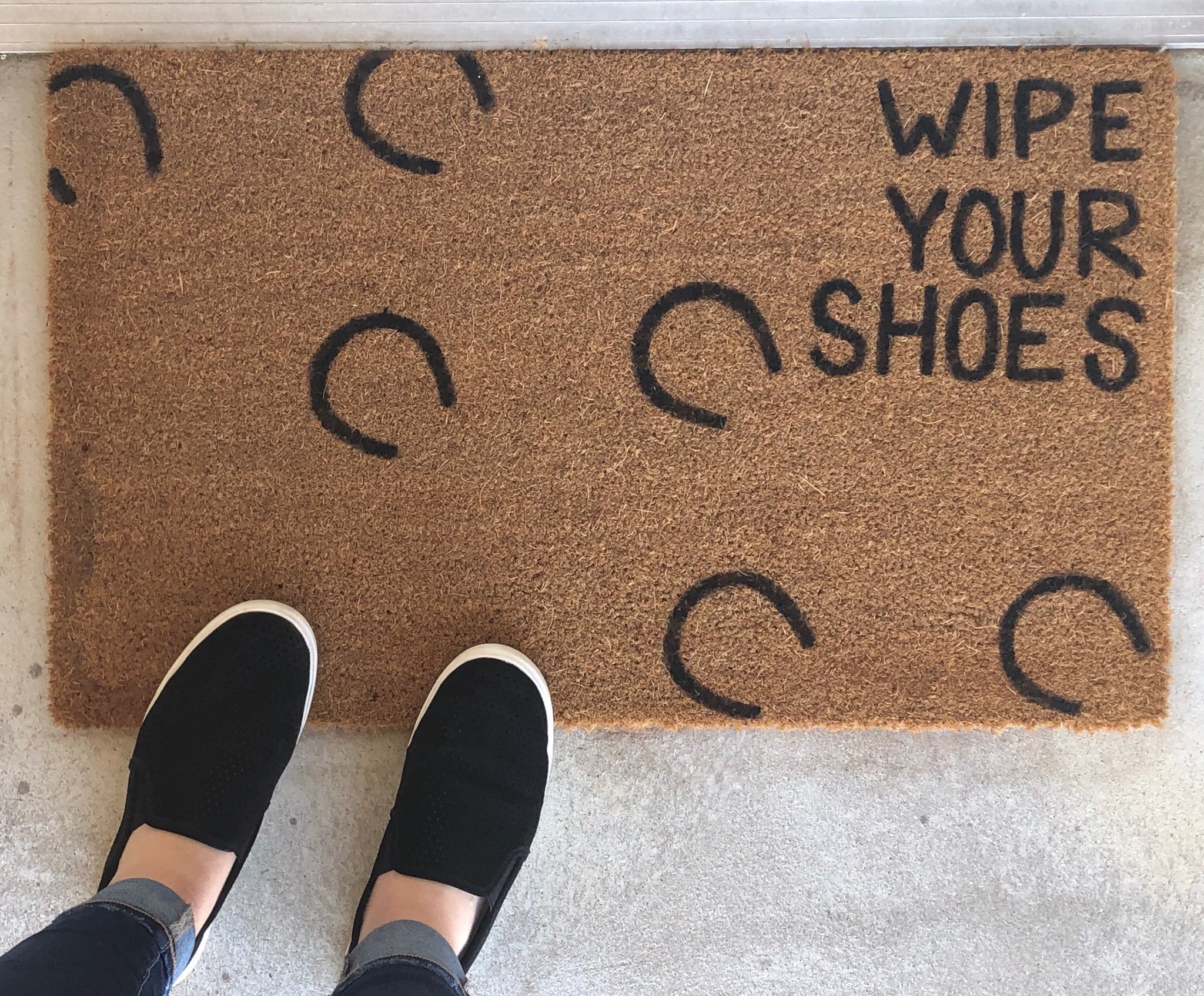 Wipe Your Shoes Coir Doormat Etsy