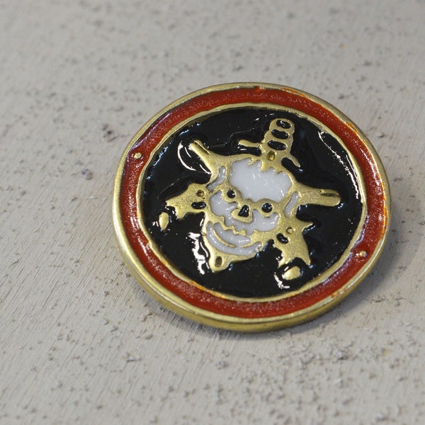 BOPE pin, skull brooche, bronze, badge rainbow six siege sccessories, replica, costume accesories, coplayer, skull and guns