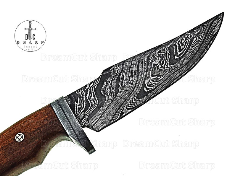 Cuchillo de caza hecho a mano, hoja de acero de Damasco, cuchillo vikingo, regalo de boda, regalo de aniversario, regalo del Día de la Madre imagen 4