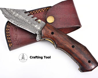 Handmade Pocket Folding Knife, Damascus Steel Blade, Camping Best Tool, Gift For HIm, Anniversary GIft, Birthday Gift, Mother's Day Gift