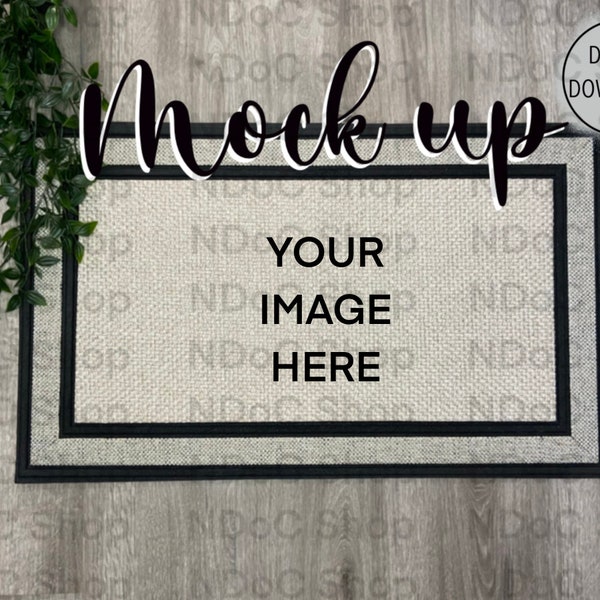 Traffic master door mat digital mock-up sublimation, vinyl, svg, png, mock up, door, mat, sample, staging, front door, design