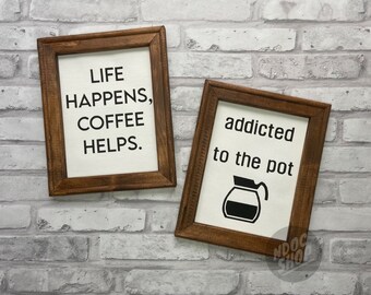 Handmade Coffee Bean Lover Picture Frame 4X6 inch Barista