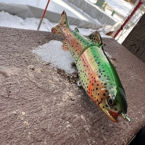 Howell Custom Lures- Fingerling Trout -custom painted fishing lure - Realistic 5" swimbait