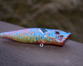 Handmade Custom Painted Fishing Lure - Bomb Pop - HCL