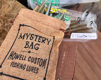 Handmade Fishing Lure Mystery Bag - 5 in Worm - Senko Style Stick Worm - Soft Plastic