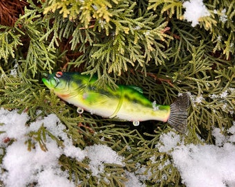 Howell Custom Lures- Largemouth Bass -custom painted fishing lure - Realistic 6" swimbait