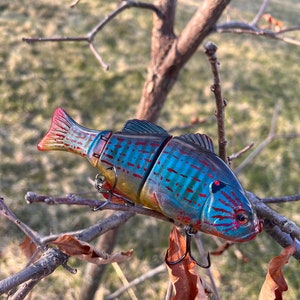 Handmade Multi Jointed Swimbait: Custom Painted Fishing Lure