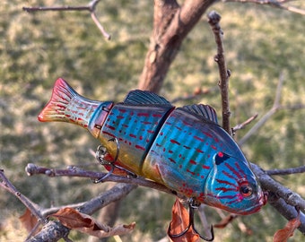 Handmade Multi Jointed Swimbait: Custom Painted Fishing Lure