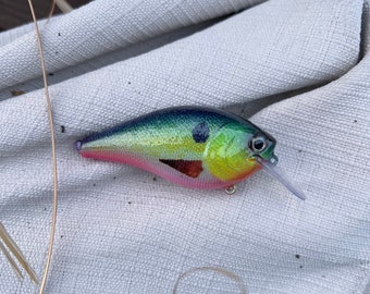 Handmade Custom Painted Fishing Lure - blueback herring - HCL