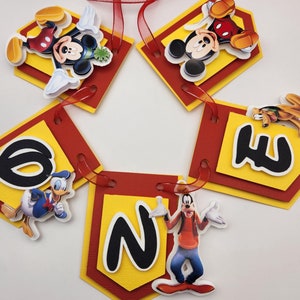 Happy Birthday Banner, mickey mouse Birthday Banner, mickey Birthday Banner, mickey mouse Birthday Party Banner, mickey mouse Birthday Party