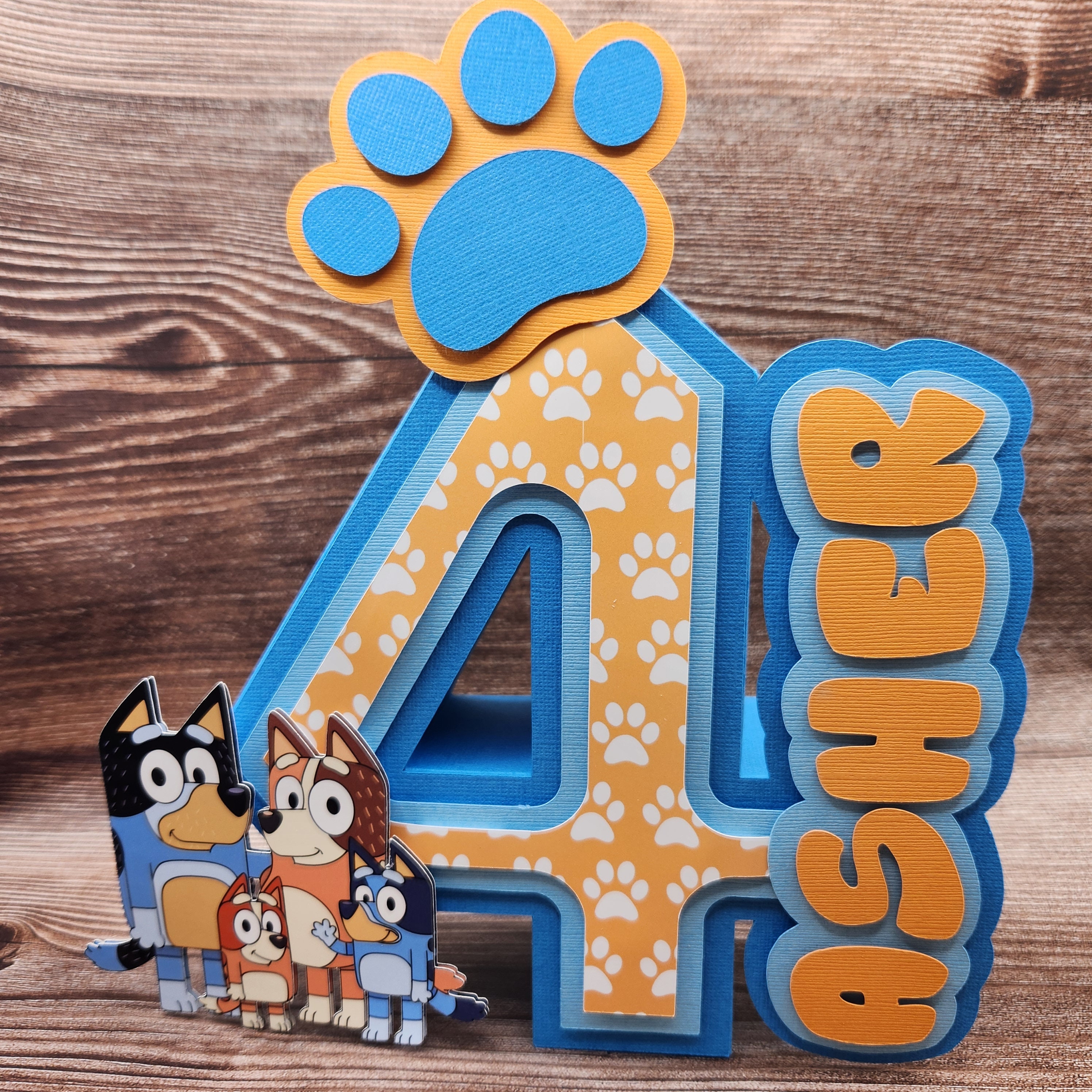 3D number or letters Bluey Decoration