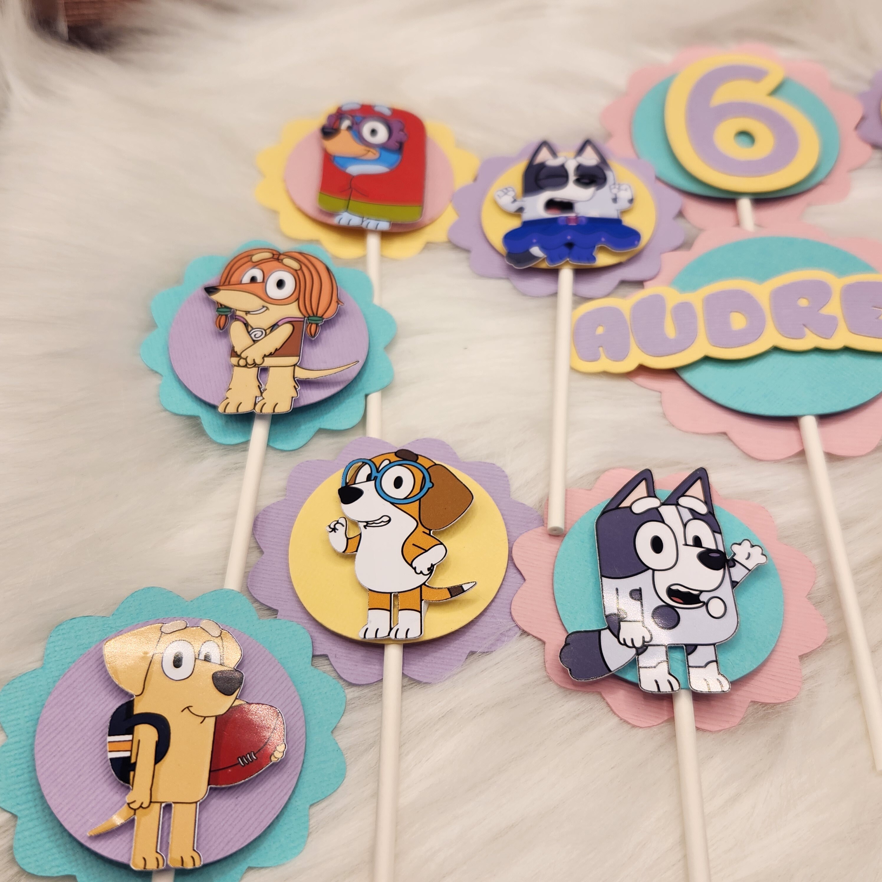 Bluey 3D Cardstock Toppers
