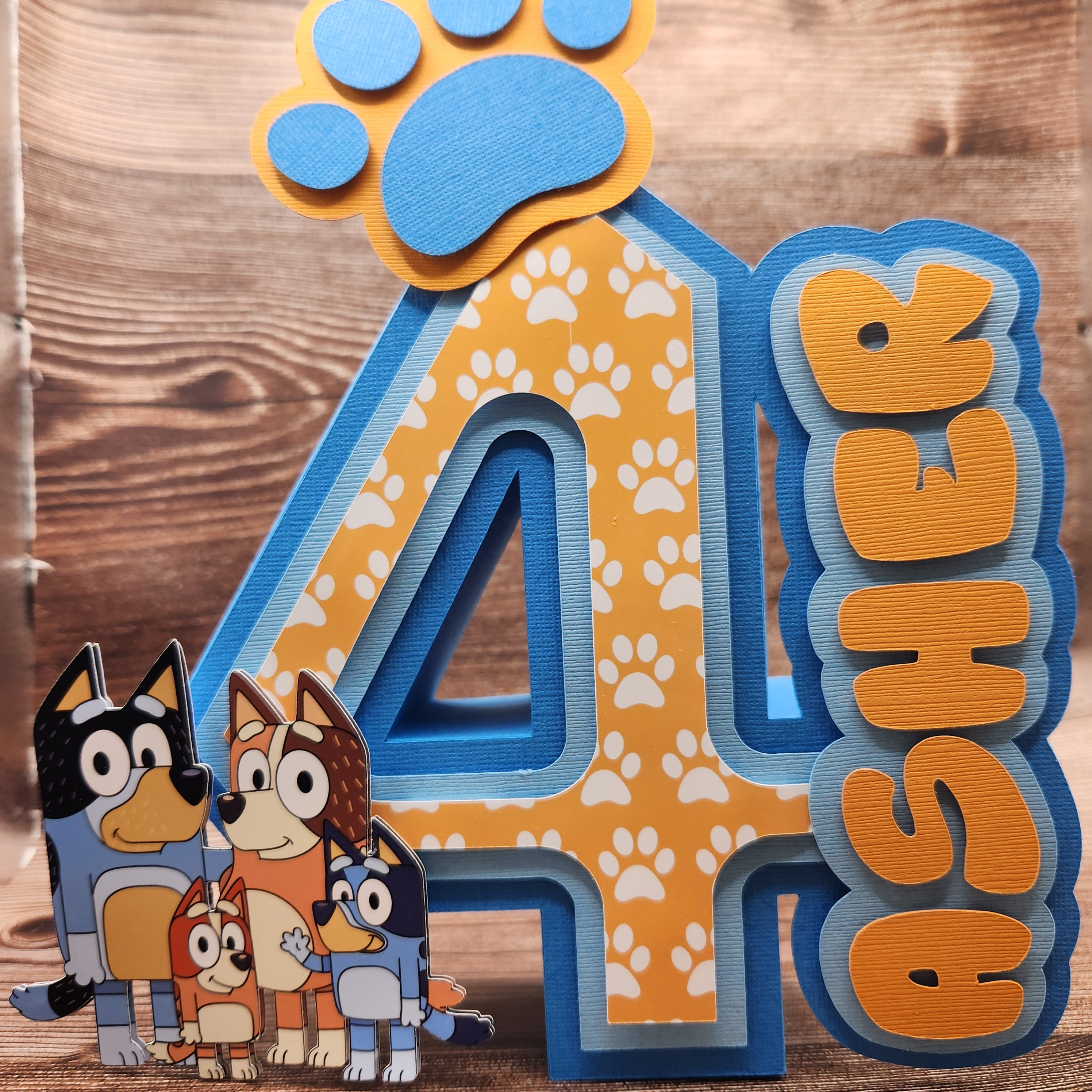 3D number or letters Bluey Decoration
