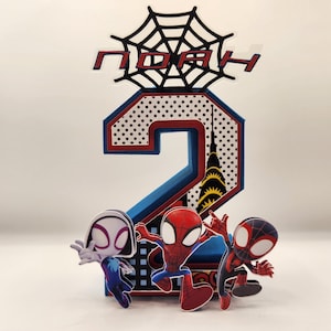 Spidey and his amazing friends 3D 7” Letters or Numbers | Spidey Party Decorations | Spidey Birthday | Spidey Centerpieces spiderman
