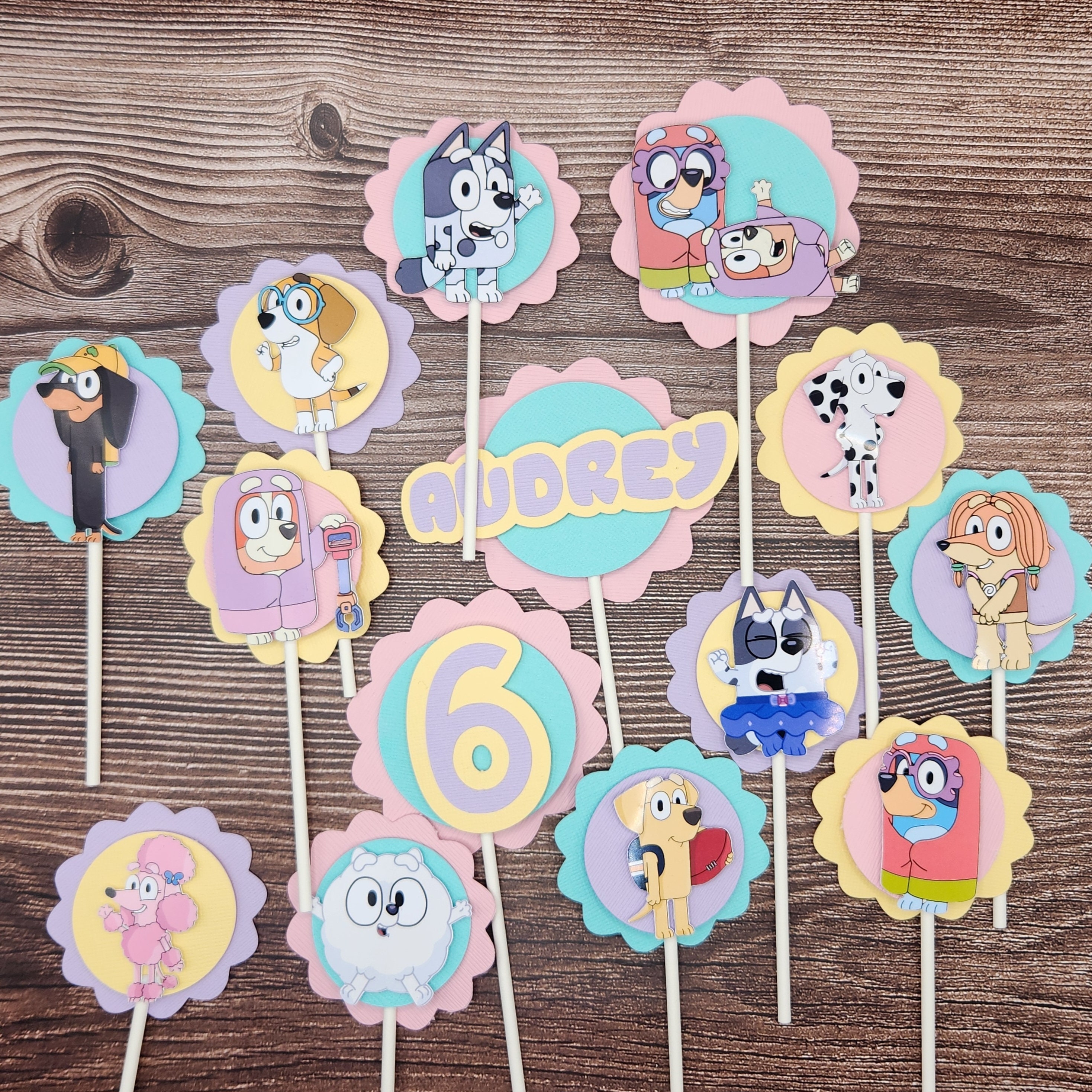 Bluey 3D Cardstock Toppers