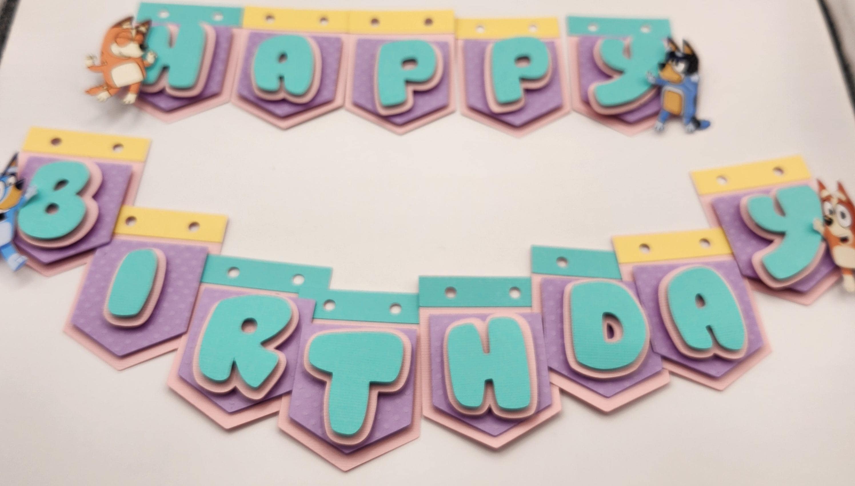 Bluey-Themed Birthday Banner