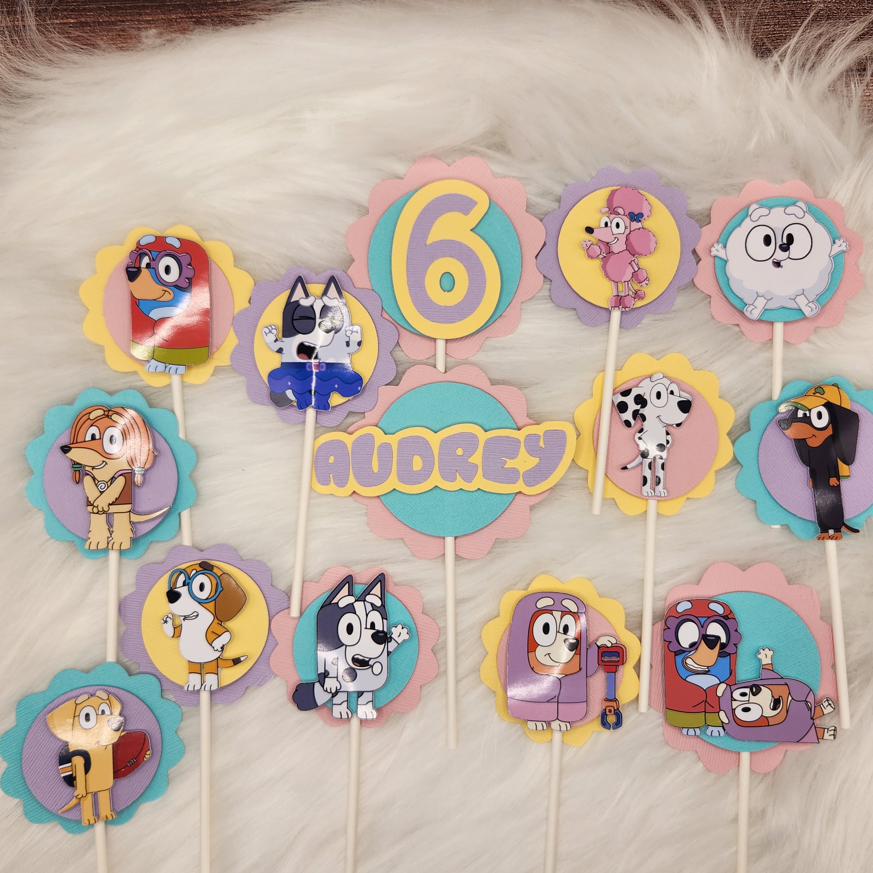 Bluey 3D Cardstock Toppers