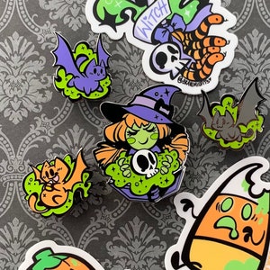 Bad Witch - Hard Enamel Pin and Sticker Collection - Halloween Pins