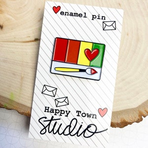 Paint Palette Enamel Pin - Happy Town Studio