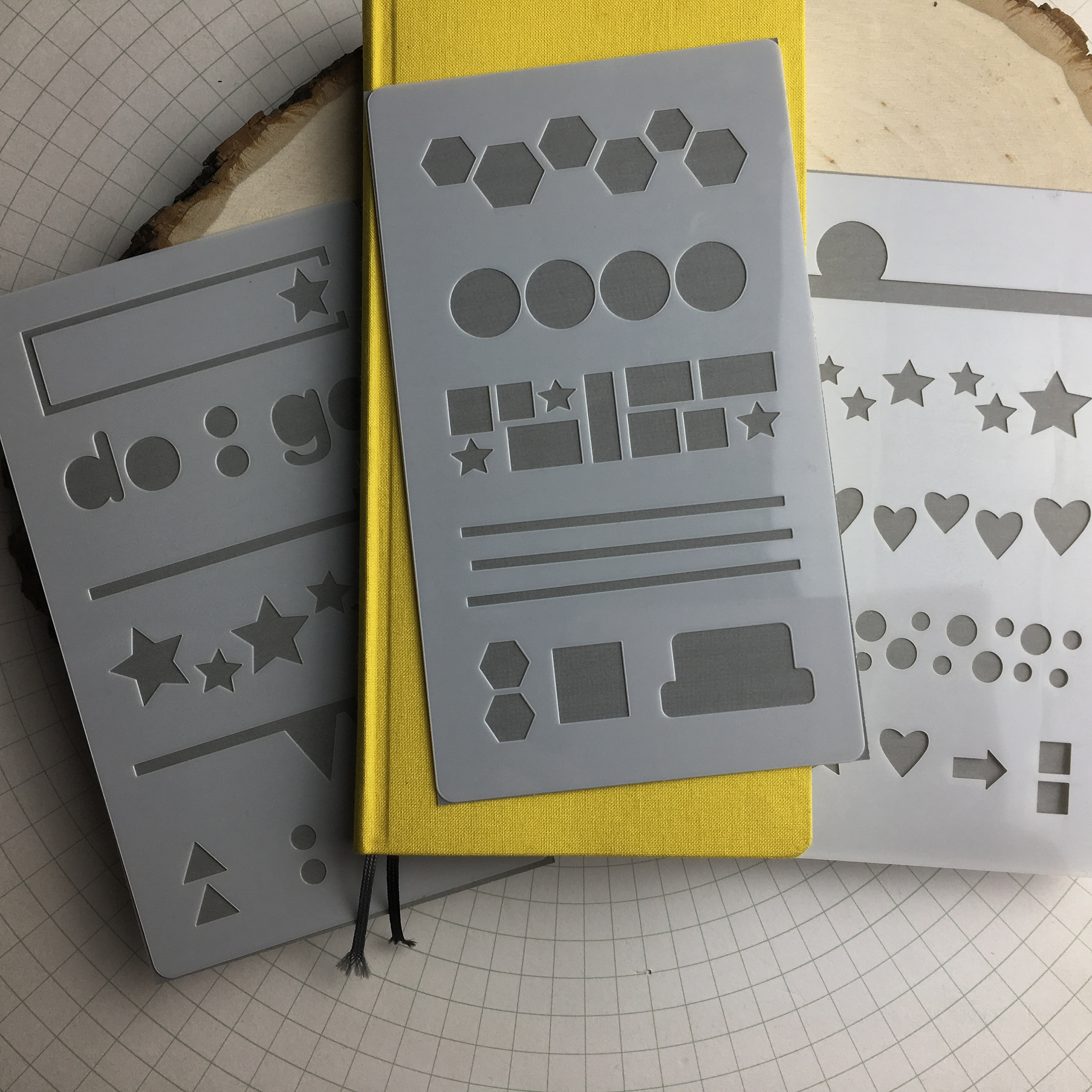Week Names Stencil Set of Three Planner Weeks Stencils - Happy Town Studio - Etsy