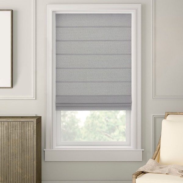 Connect Roman Blinds Cordless, Window Shades, Window Blinds, Many Size with Poly Cotton Privacy Lining/Flat Roman Blinds/Handmade Home Decor