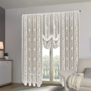 Victorian Shabby Chic Lace Fenstervorhang Panels, Ballon Vorhänge Vintage Spitze, Home Decor Spitze, Elegante Spitze Fenstervorhänge, Romantische Vorhänge