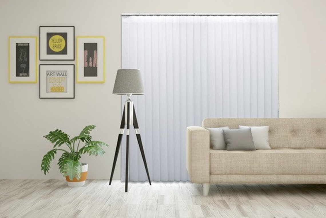 Vertical Sheer Blinds Walkthrough Vertical Curtain Taupe Etsy