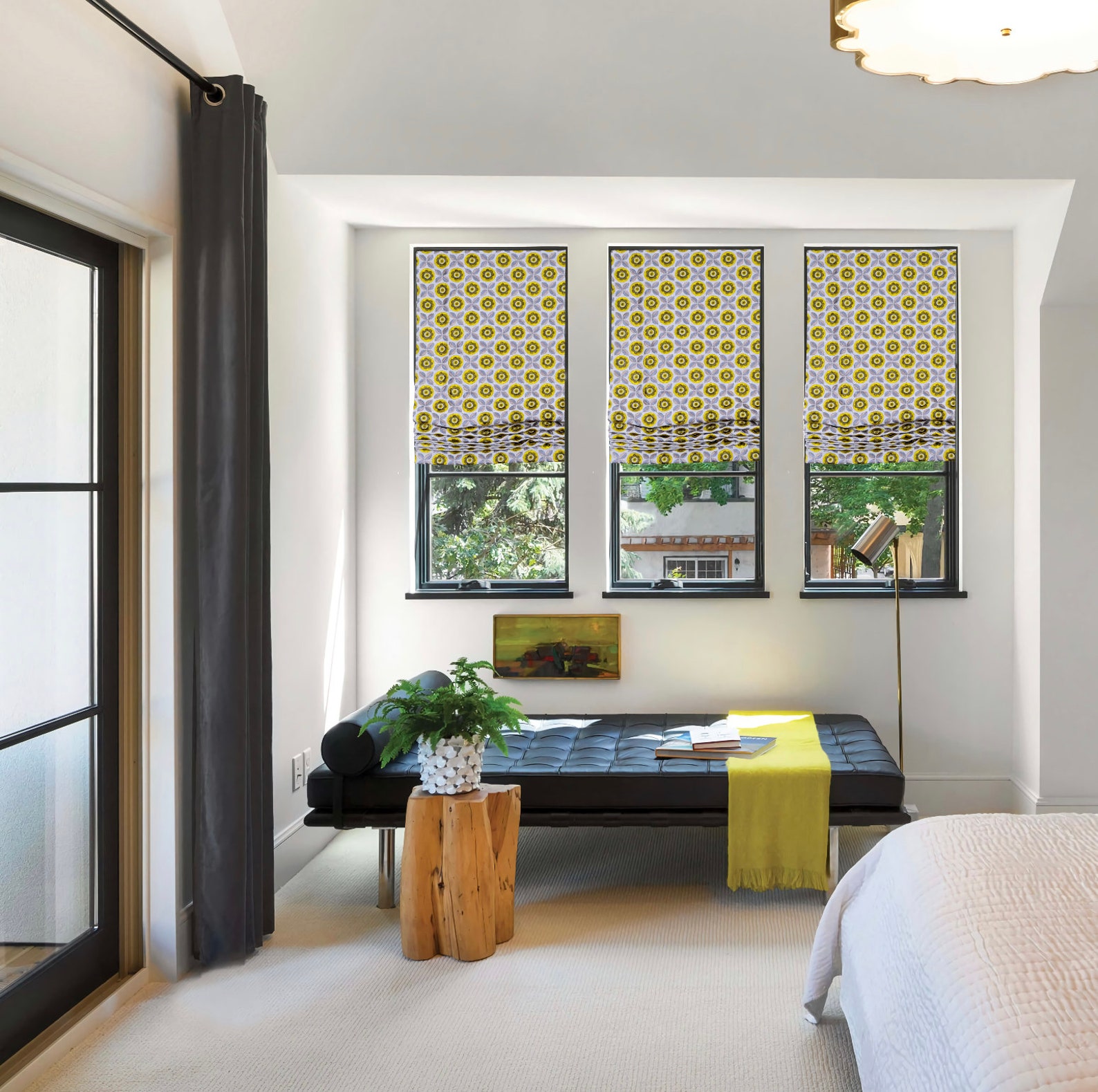 Cordless Floral Roman Shades Linen Embroidered. Custom Size Etsy