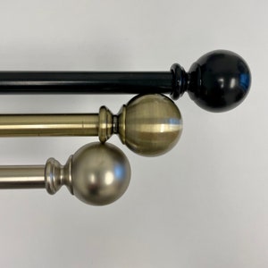 Adjustable Black Nickel Gold Silver Single Drapery Curtain Rods In Three sizes and 3 Colors, Home Decor