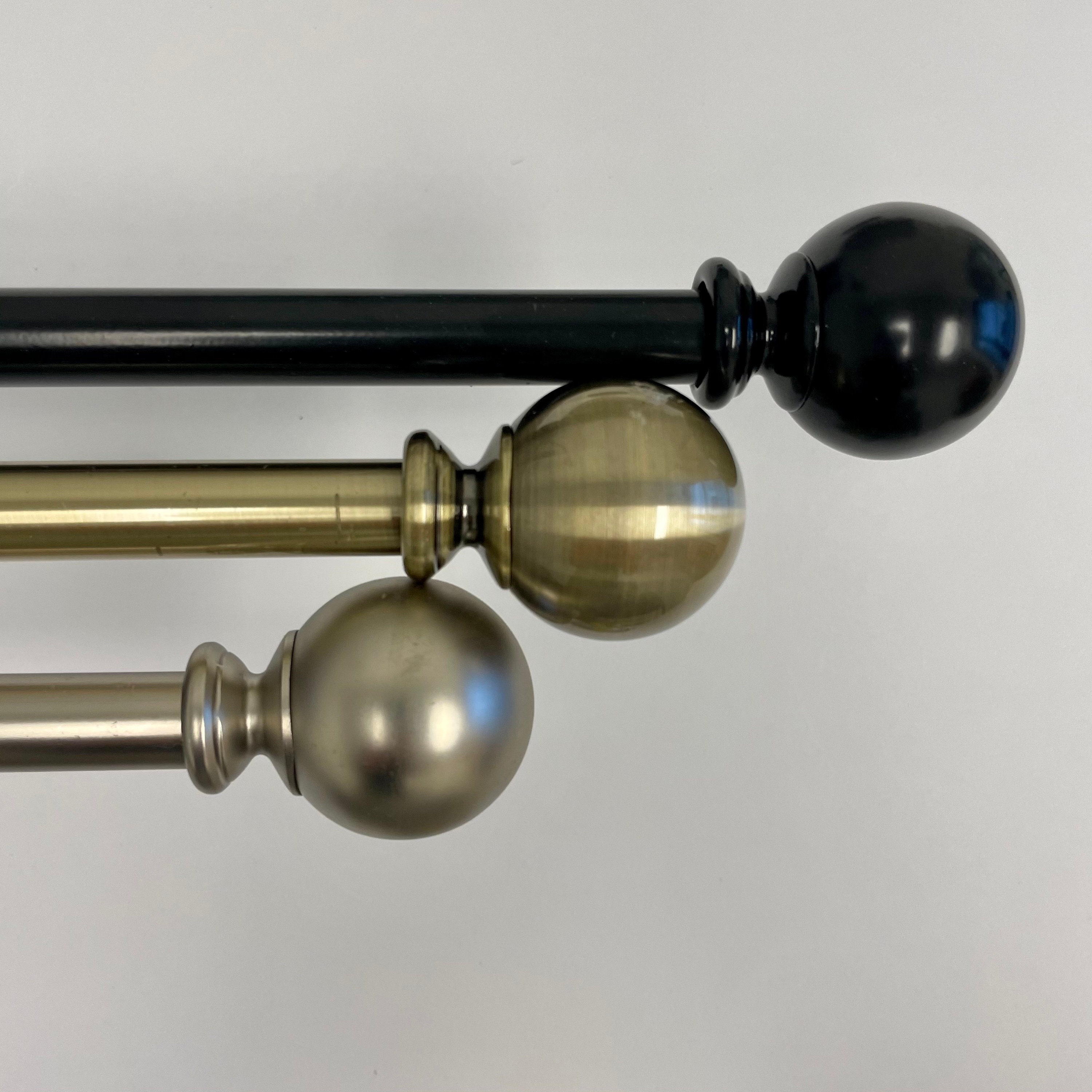Adjustable Black/Nickel/Gold Single Drapery Curtain Rods In Etsy