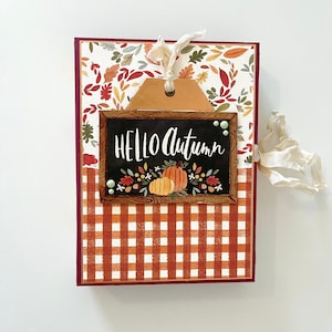Autumn Fall Thanksgiving Harvest 5x7 Mini Album Scrapbook