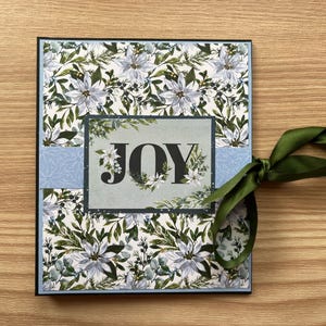 Álbum de tarjetas de Navidad hecho a mano, miniálbum, soporte para tarjetas de regalo / Christmas Joy
