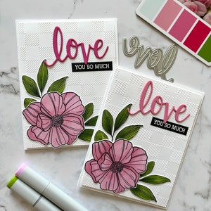 Te amo mucho Tarjeta de felicitación hecha a mano En blanco A2 Amigos Familia Socio Cónyuge Novia Novio Aniversario del Día de San Valentín