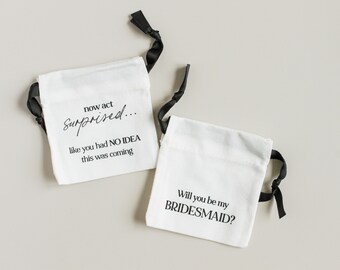 Will you be my Bridesmaid/ Maid of Honor Double Sided Drawstring Bag