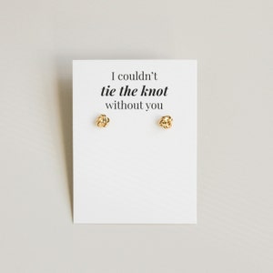 Love Knot Stud Earrings - Timeless Elegance in Sterling Silver and 18K Gold