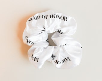 Silk Hair Scrunchy Bridesmaid Proposal Gift, Unique Bridesmaid Proposal Gift Ideas