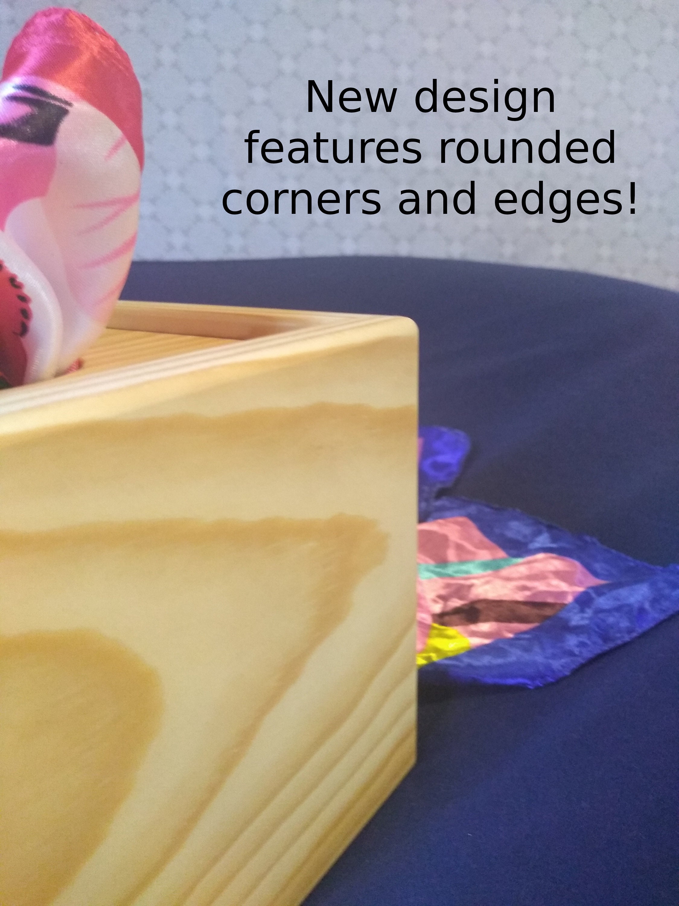 Caja de tracción de bufanda de madera para bebés | Etsy