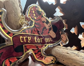 DELUXE Tiger Keychain | “Cry for me” | Gold foil